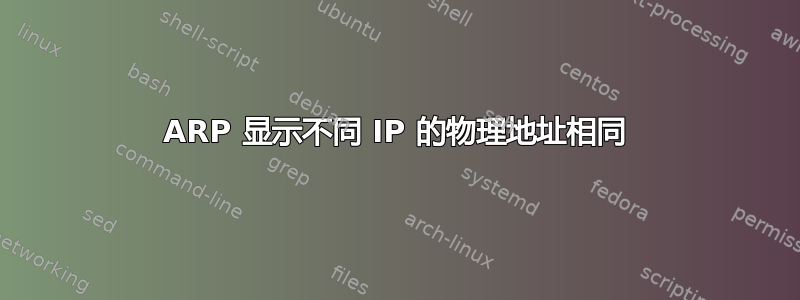 ARP 显示不同 IP 的物理地址相同