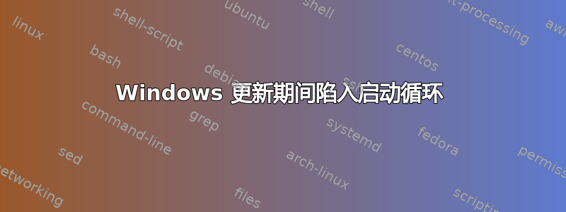 Windows 更新期间陷入启动循环