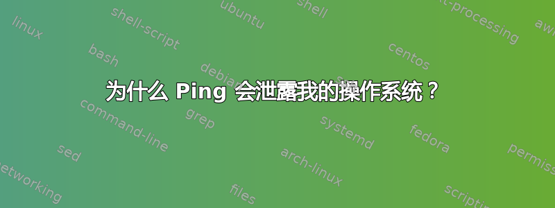 为什么 Ping 会泄露我的操作系统？