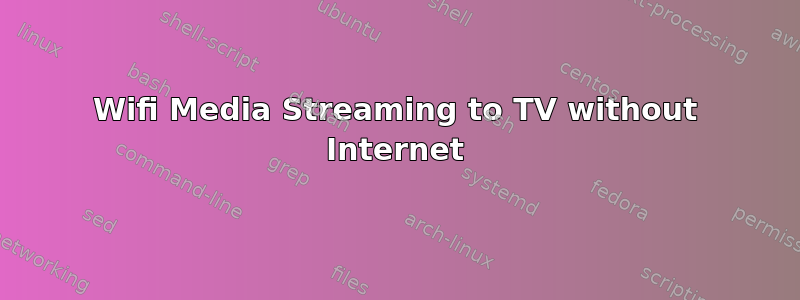 Wifi Media Streaming to TV without Internet