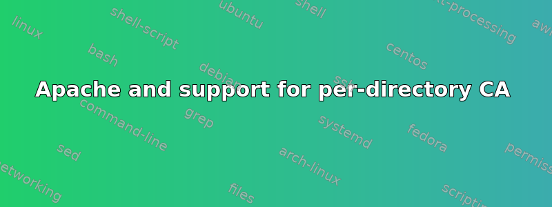 Apache and support for per-directory CA