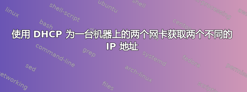 使用 DHCP 为一台机器上的两个网卡获取两个不同的 IP 地址