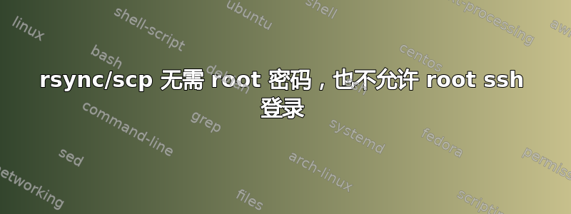 rsync/scp 无需 root 密码，也不允许 root ssh 登录