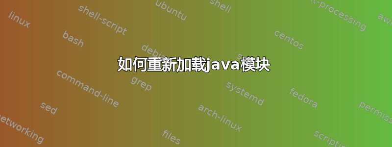 如何重新加载java模块