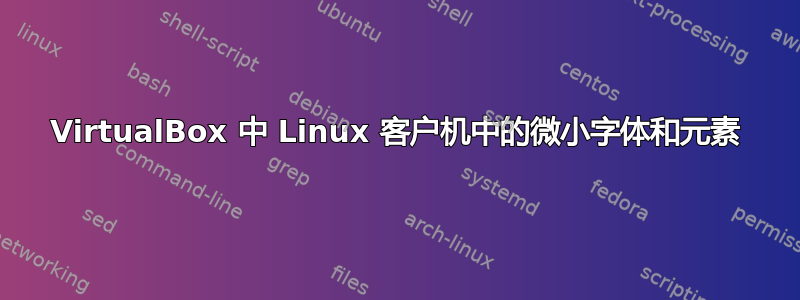 VirtualBox 中 Linux 客户机中的微小字体和元素