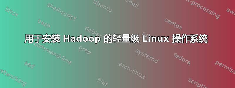 用于安装 Hadoop 的轻量级 Linux 操作系统