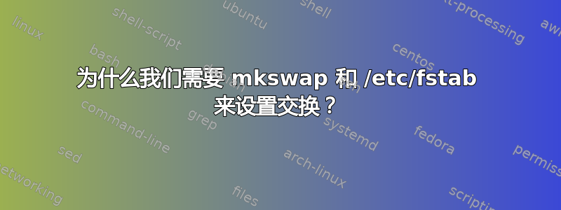 为什么我们需要 mkswap 和 /etc/fstab 来设置交换？