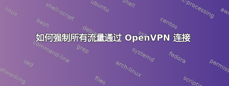 如何强制所有流量通过 OpenVPN 连接