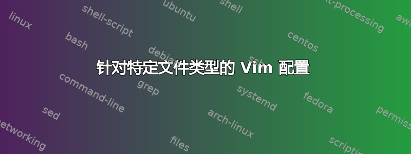 针对特定文件类型的 Vim 配置