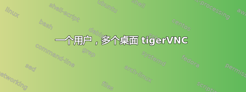 一个用户，多个桌面 tigerVNC