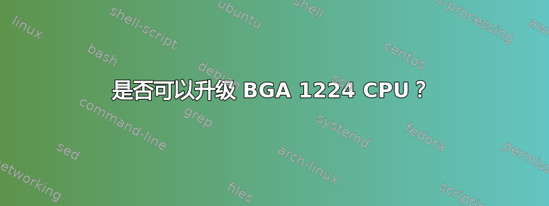 是否可以升级 BGA 1224 CPU？