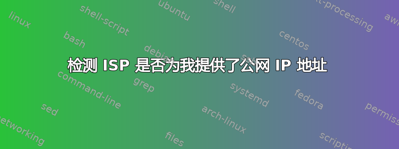 检测 ISP 是否为我提供了公网 IP 地址