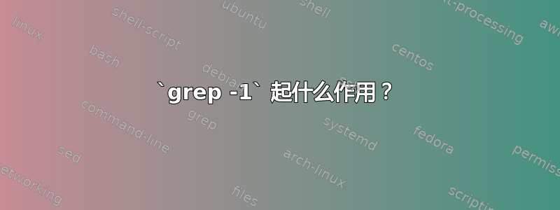 `grep -1` 起什么作用？