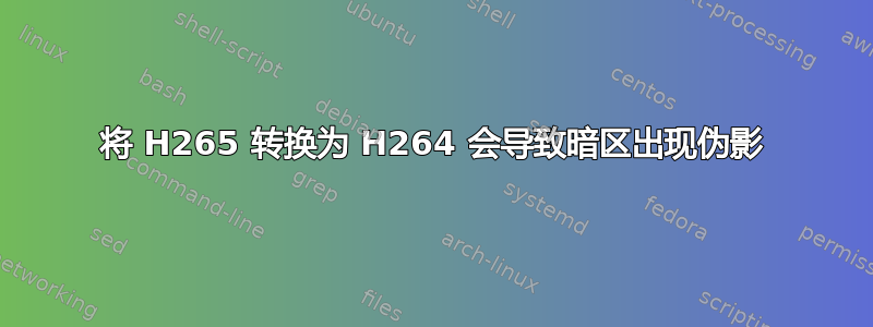 将 H265 转换为 H264 会导致暗区出现伪影