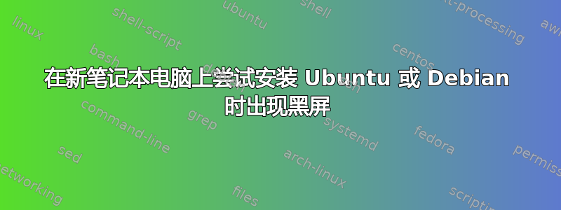 在新笔记本电脑上尝试安装 Ubuntu 或 Debian 时出现黑屏