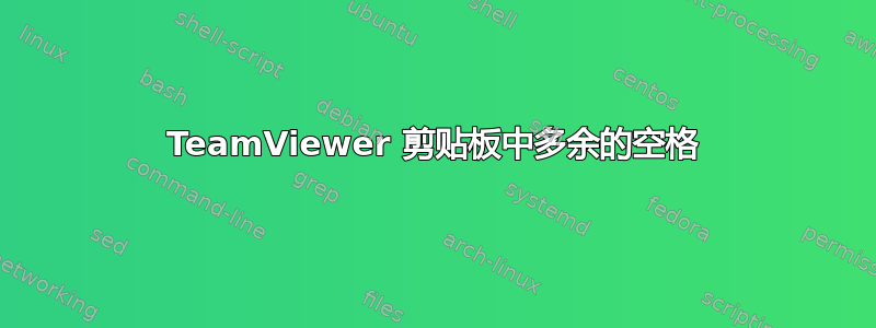 TeamViewer 剪贴板中多余的空格