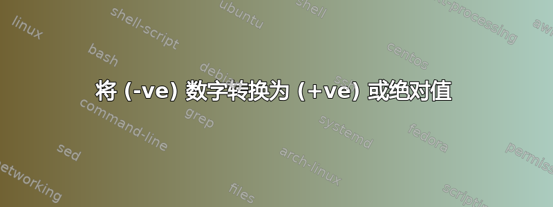 将 (-ve) 数字转换为 (+ve) 或绝对值