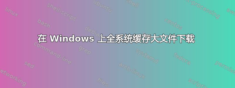 在 Windows 上全系统缓存大文件下载