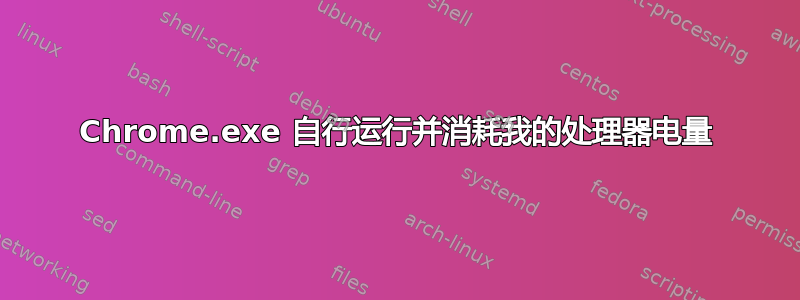 Chrome.exe 自行运行并消耗我的处理器电量