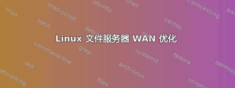 Linux 文件服务器 WAN 优化