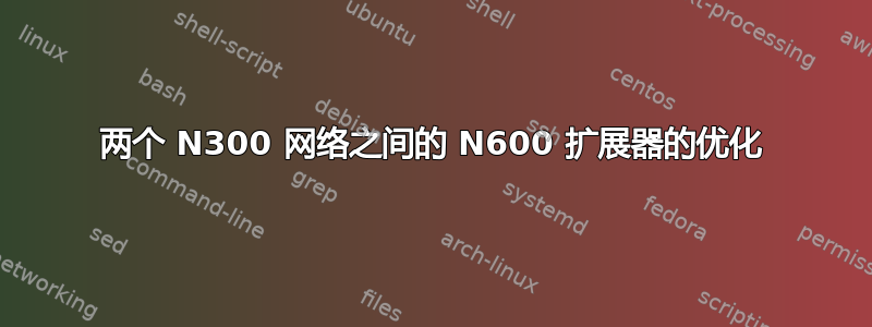 两个 N300 网络之间的 N600 扩展器的优化