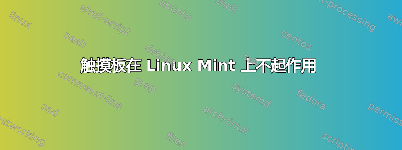 触摸板在 Linux Mint 上不起作用