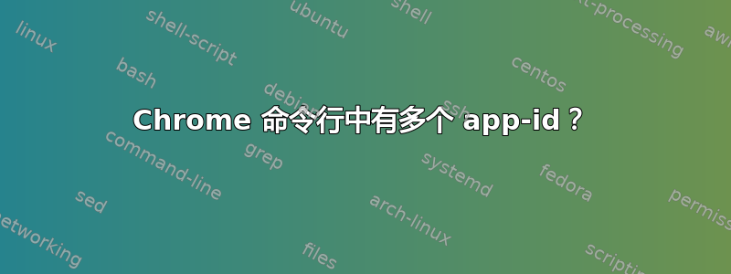 Chrome 命令行中有多个 app-id？