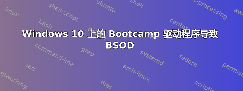 Windows 10 上的 Bootcamp 驱动程序导致 BSOD