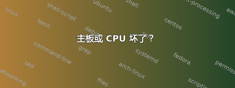 主板或 CPU 坏了？