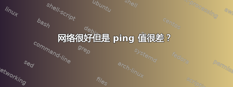 网络很好但是 ping 值很差？