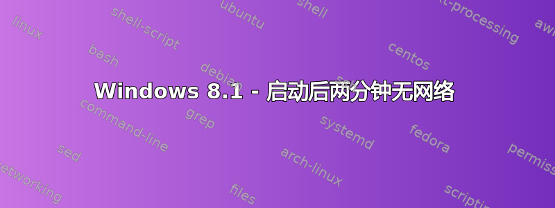 Windows 8.1 - 启动后两分钟无网络