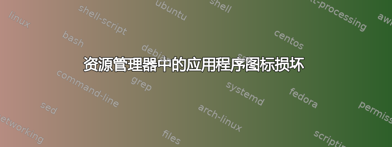 资源管理器中的应用程序图标损坏