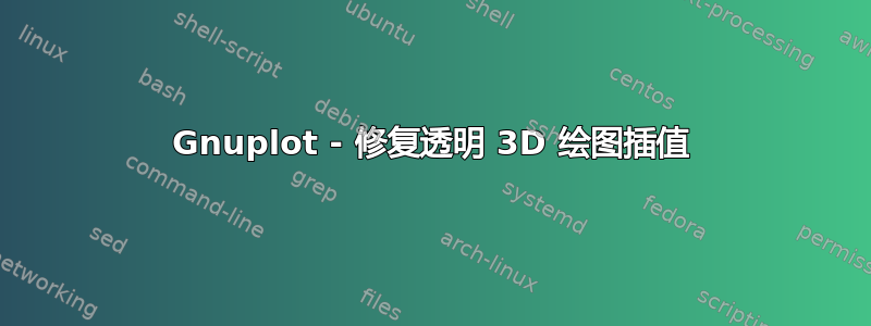 Gnuplot - 修复透明 3D 绘图插值