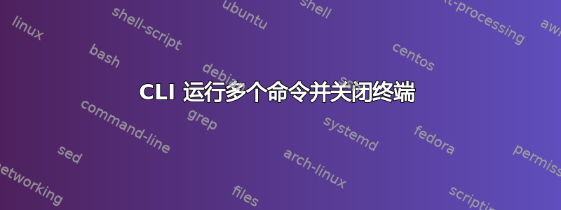 CLI 运行多个命令并关闭终端