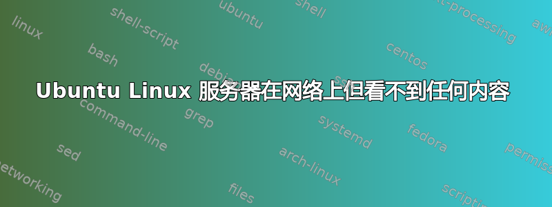 Ubuntu Linux 服务器在网络上但看不到任何内容