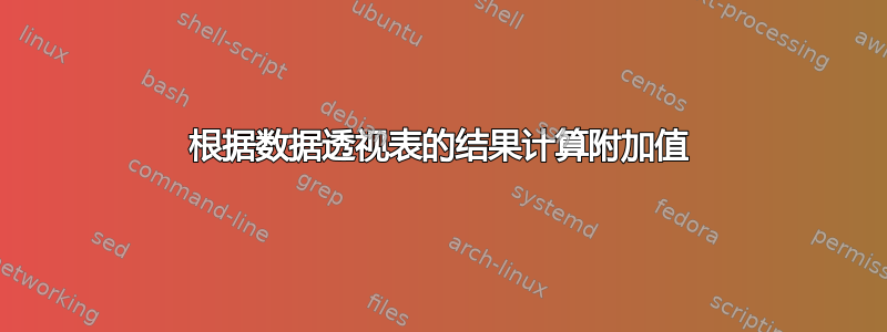 根据数据透视表的结果计算附加值