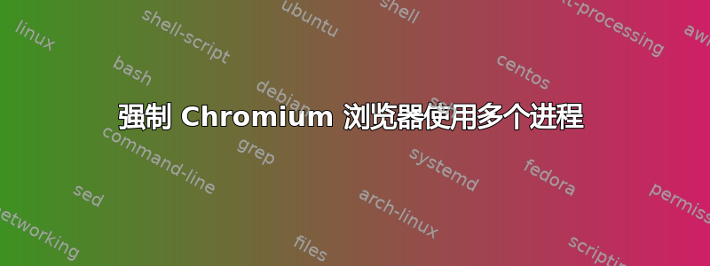 强制 Chromium 浏览器使用多个进程