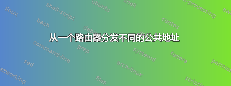 从一个路由器分发不同的公共地址