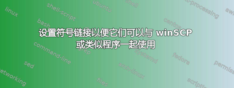 设置符号链接以便它们可以与 winSCP 或类似程序一起使用