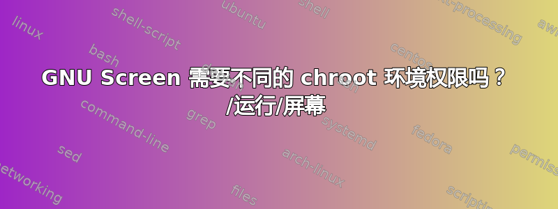 GNU Screen 需要不同的 chroot 环境权限吗？ /运行/屏幕