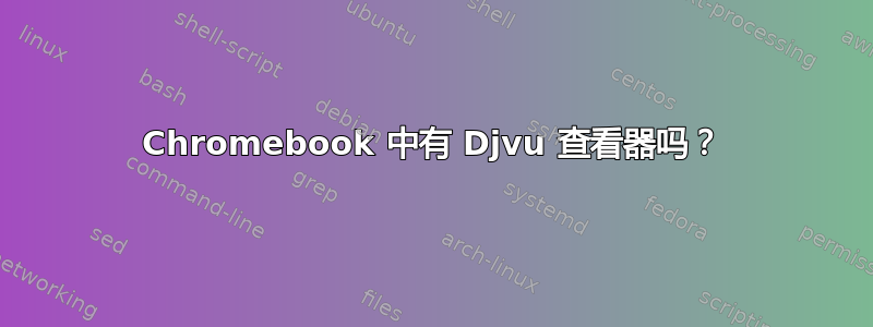 Chromebook 中有 Djvu 查看器吗？