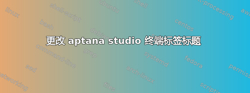 更改 aptana studio 终端标签标题