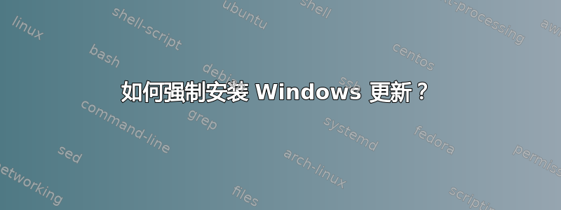 如何强制安装 Windows 更新？