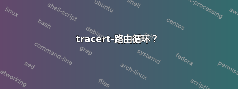 tracert-路由循环？