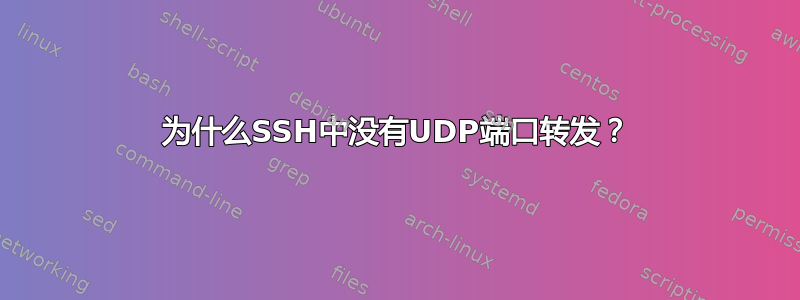 为什么SSH中没有UDP端口转发？