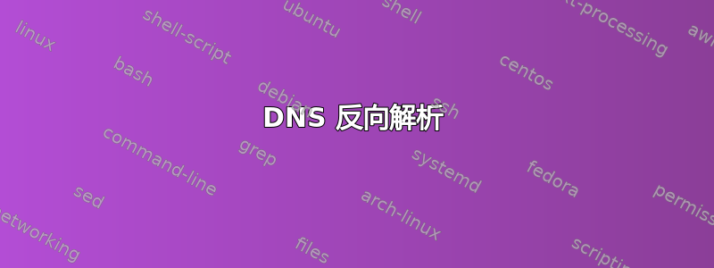 DNS 反向解析