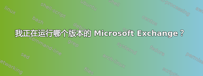 我正在运行哪个版本的 Microsoft Exchange？