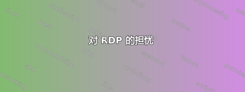 对 RDP 的担忧