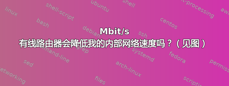 100 Mbit/s 有线路由器会降低我的内部网络速度吗？（见图）