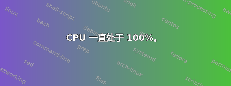 CPU 一直处于 100%。